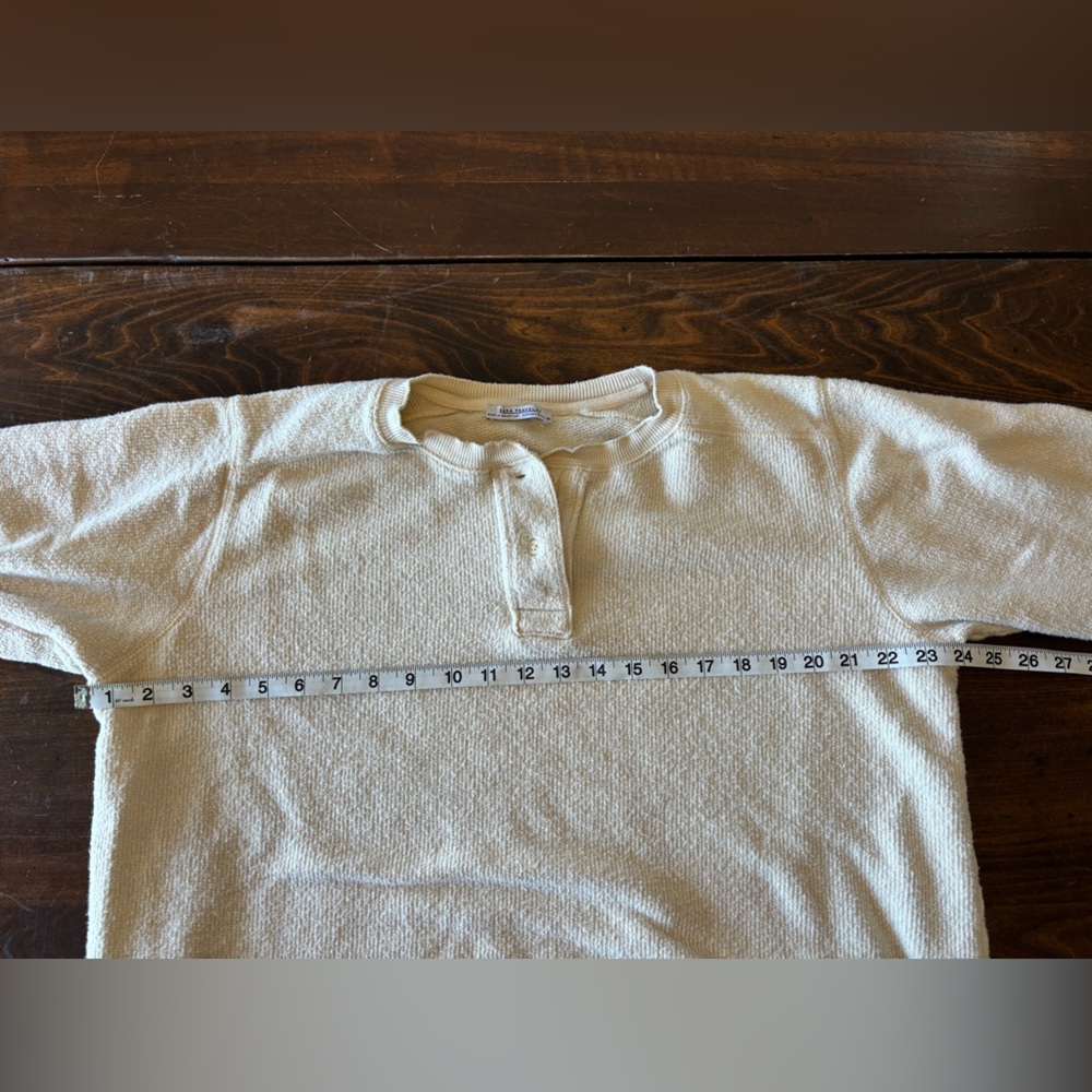 Zara Men's Cream Sweatshirt